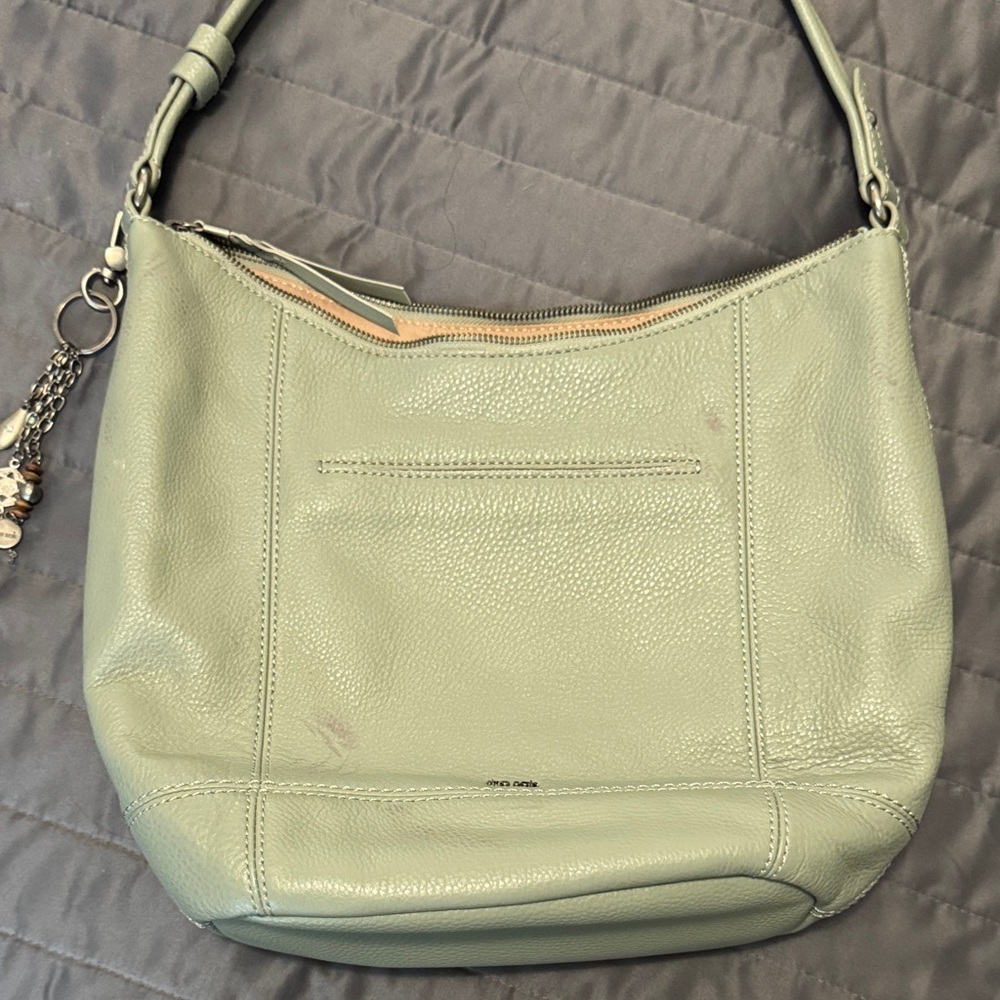 The Sak Green Leather Hobo Bag